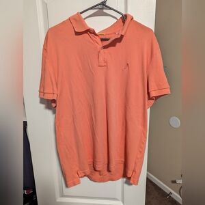 Nautica salmon pink slim fit collared shirt